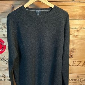 J Crew XL Crew neck sweater. Charcoal, excellent condition.